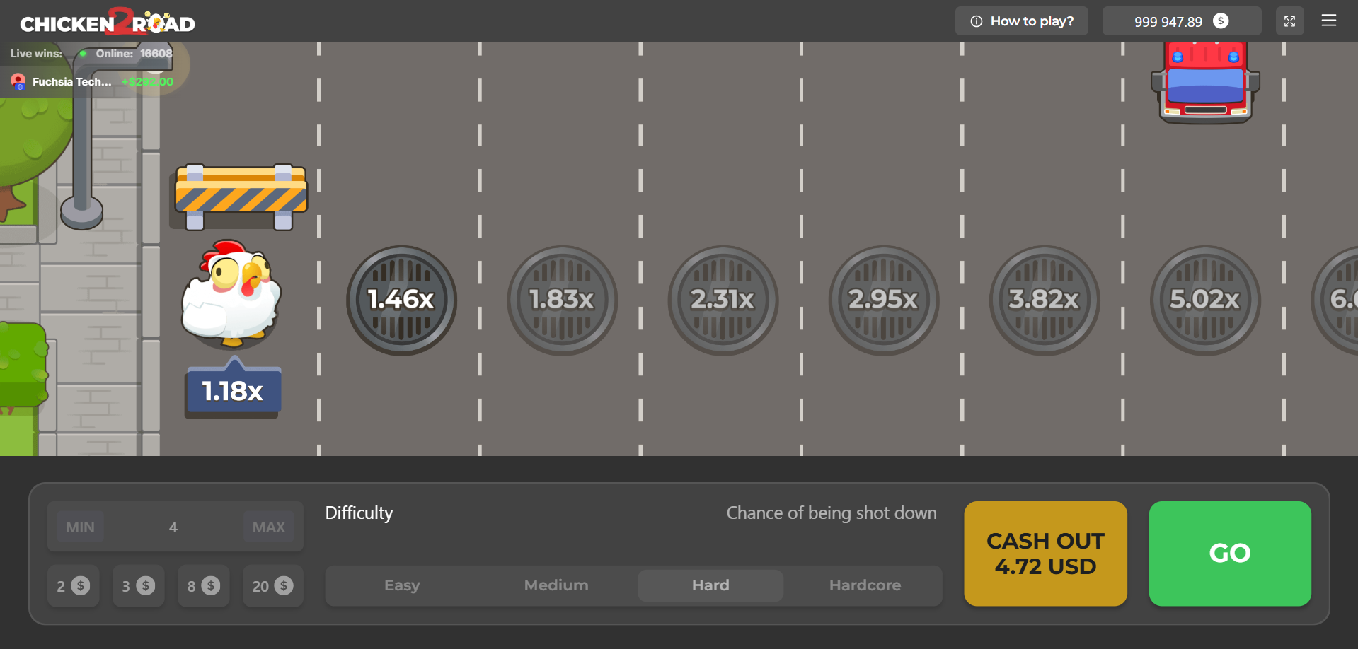 Chicken Road 2 Hard difficulty